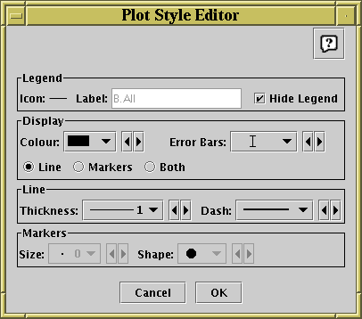 Stacked Line Plot Style Editor