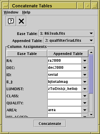 Concatenation Window