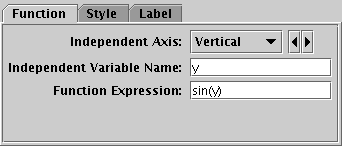 Function control Function tab