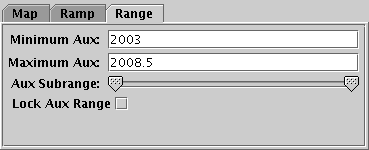 Aux axis control Range tab