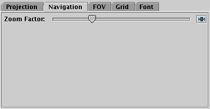 Navigation tab of sky Axes control