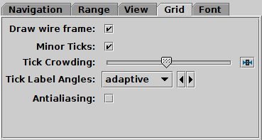 Grid tab of the sphere Axes control