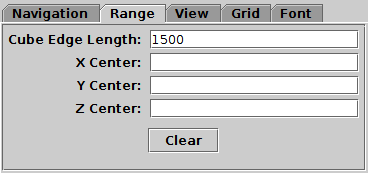 Range tab of the sphere Axes control