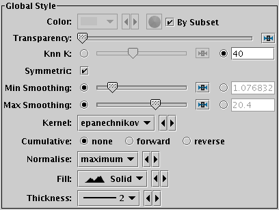 KNN form configuration panel