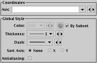 Line form configuration panel