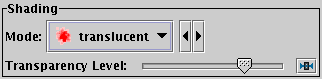 Translucent shading mode selection