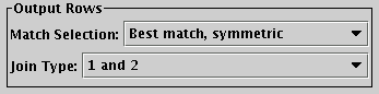 Pair match Output Rows Selector Box