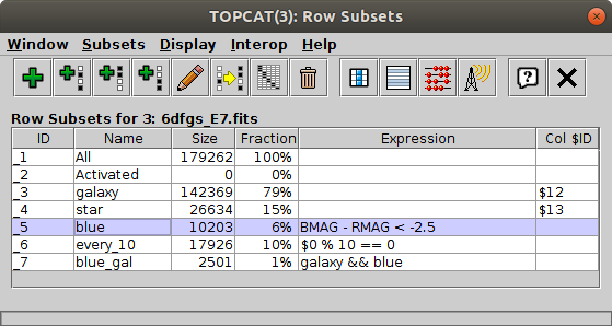 Subsets Window