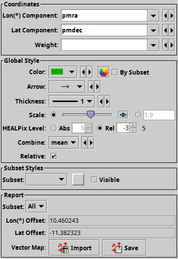 SkyVecField form configuration panel